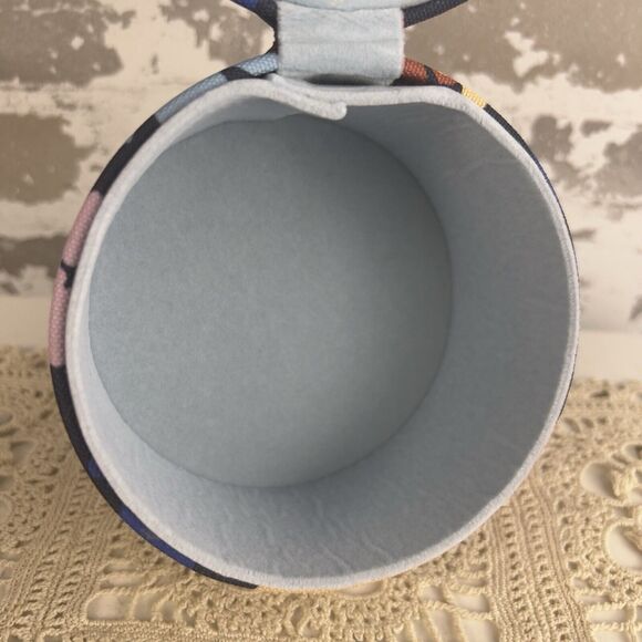 Kate Spade Traveling Organizer in Swing Flora Jewelry Box Blue Red Yellow Canvas - Picture 6 of 9